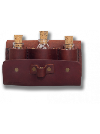 Bottlebag for 3 Bottles with Wood Produktbild